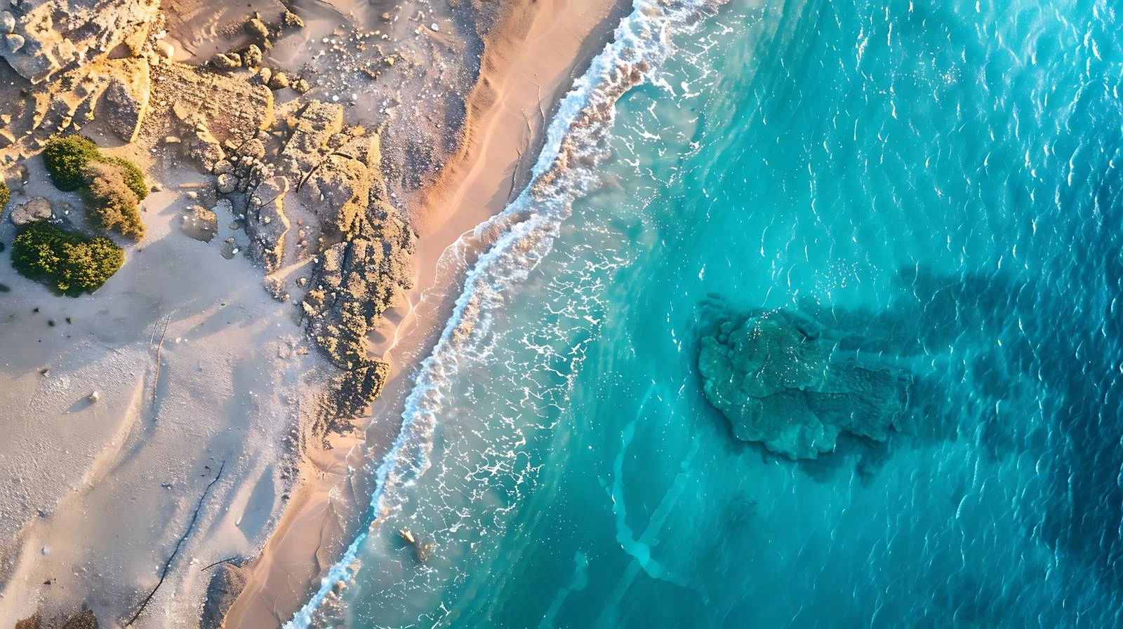 Aerial View Tropical Falasarna Beach — free download from Dotvec