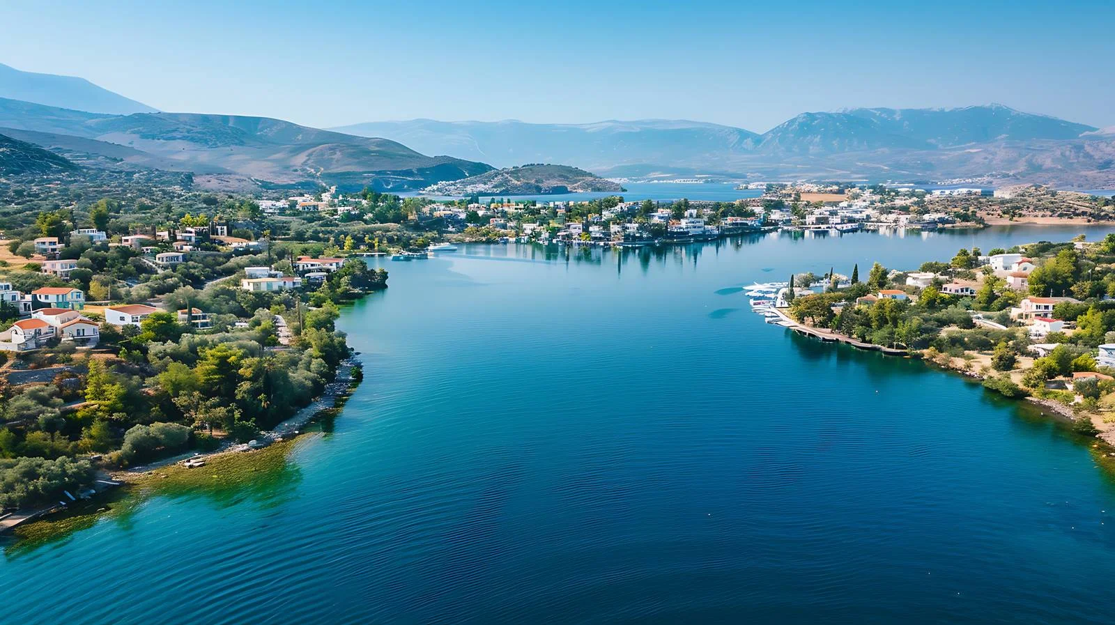 Aerial View of Voulismeni Lake — free download from Dotvec