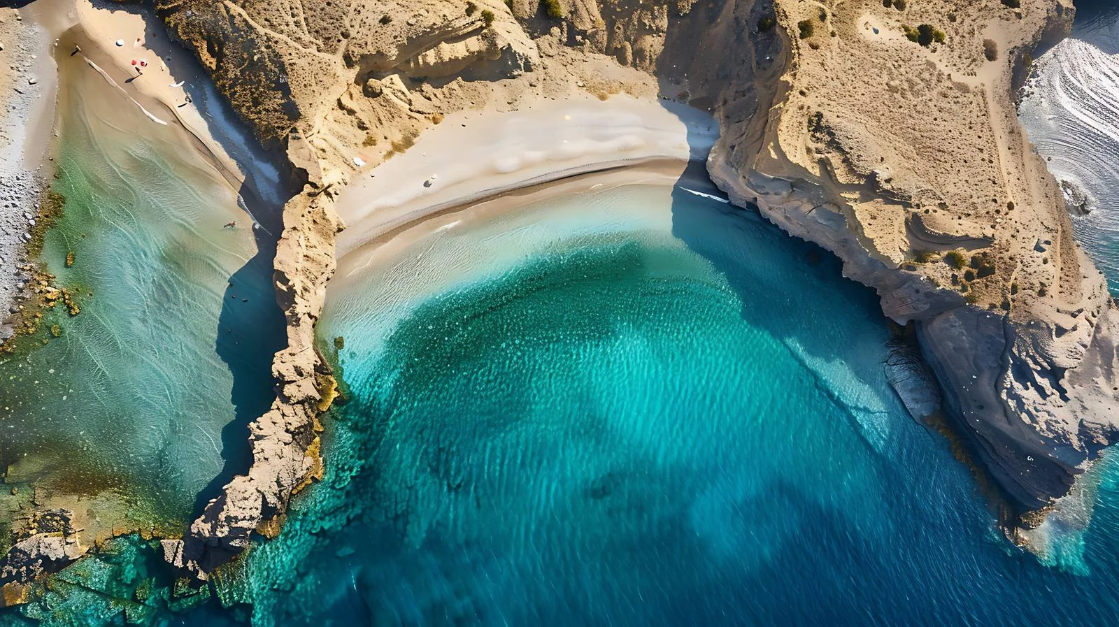 Aerial View Beach Seitan Limania Bay — free download from Dotvec