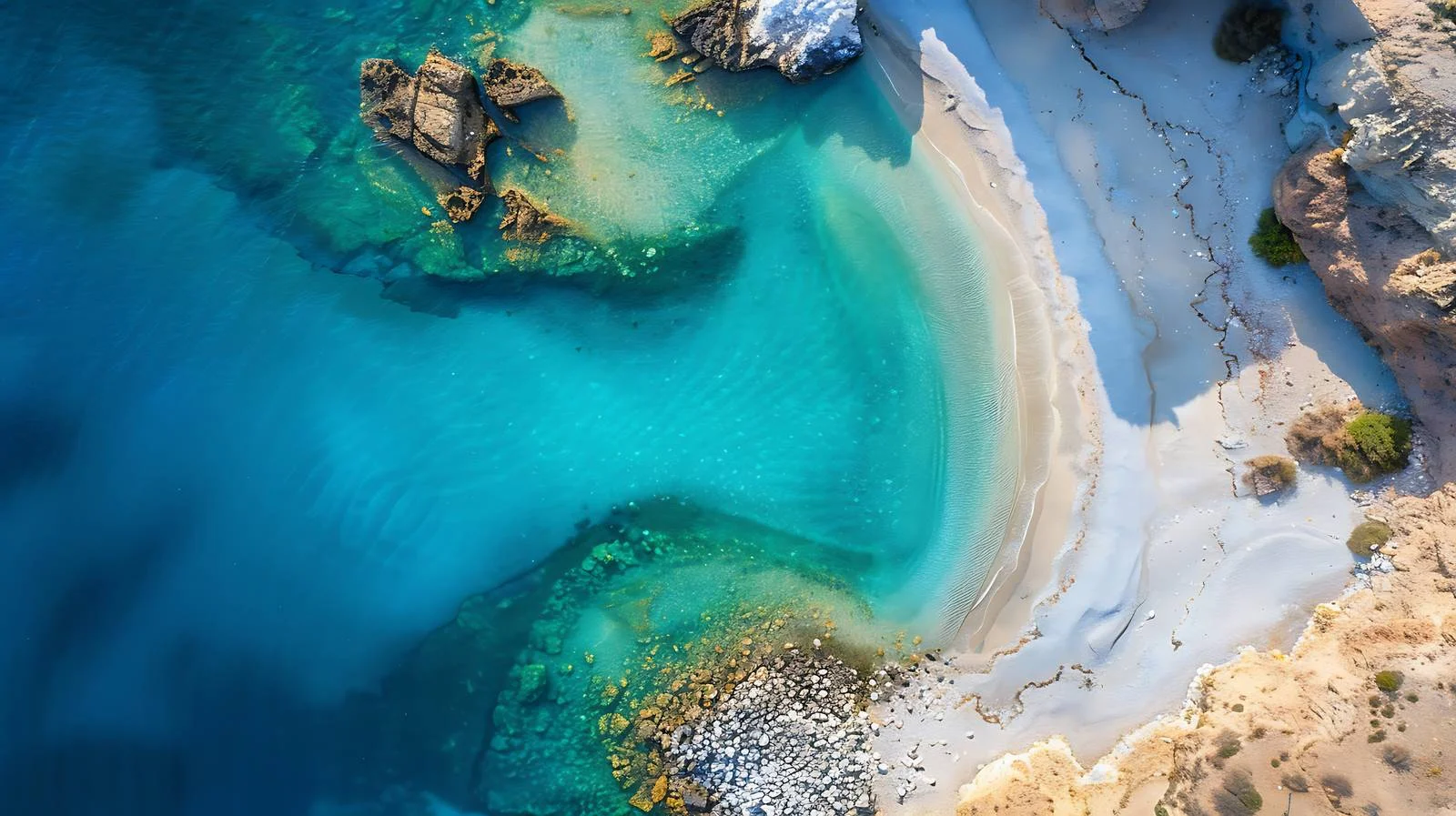 Scenic Seitan Limania Beach Aerial View — free download from Dotvec