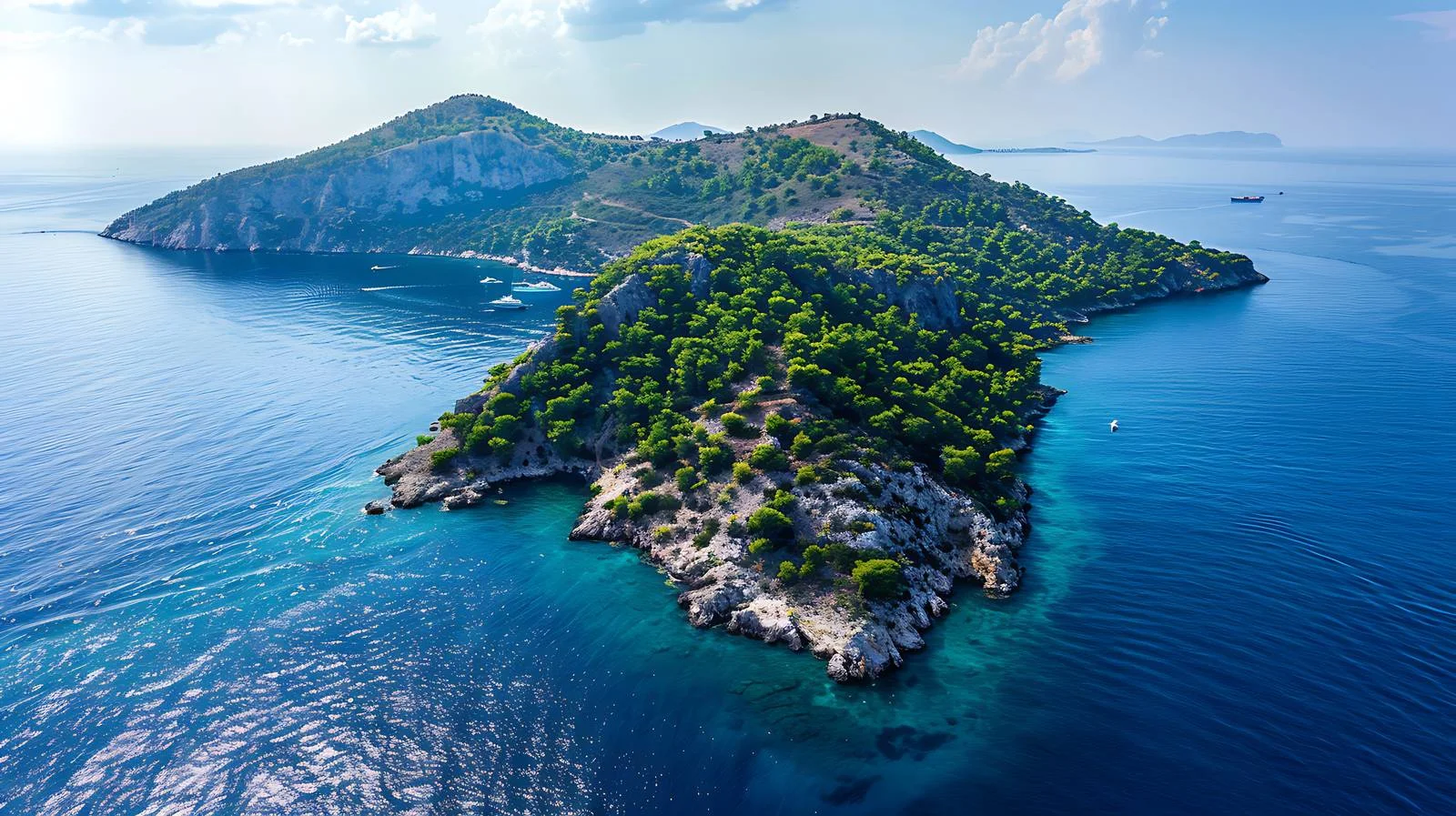 Idyllic Seascape Aerial Drone View — free download from Dotvec