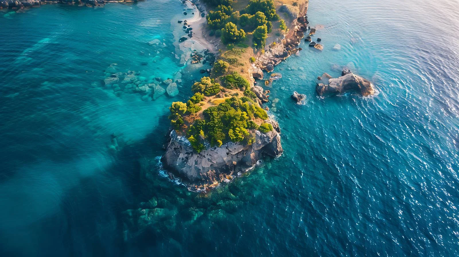 Idyllic Seascape Aerial View by Drone — free download from Dotvec