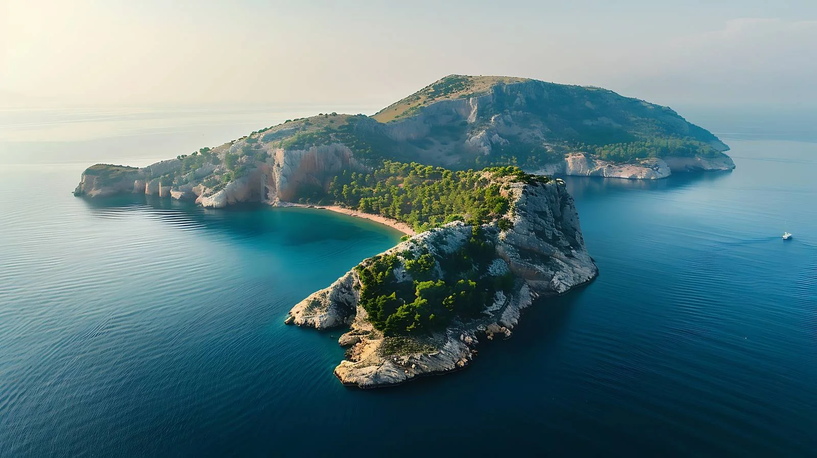 Idyllic Seascape Aerial Drone View — free download from Dotvec