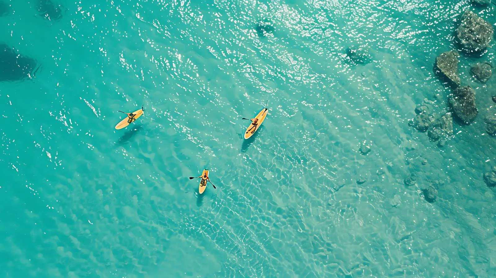 Aerial View of Stand Up Paddleboarding — free download from Dotvec