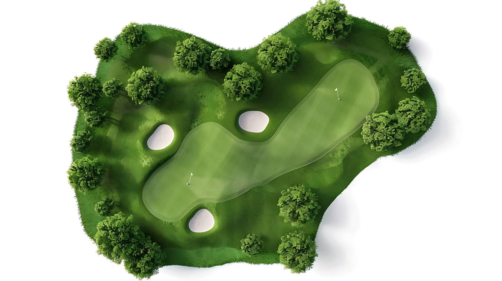 Panoramic Aerial Golf Course Fairway Overlook — free download from Dotvec