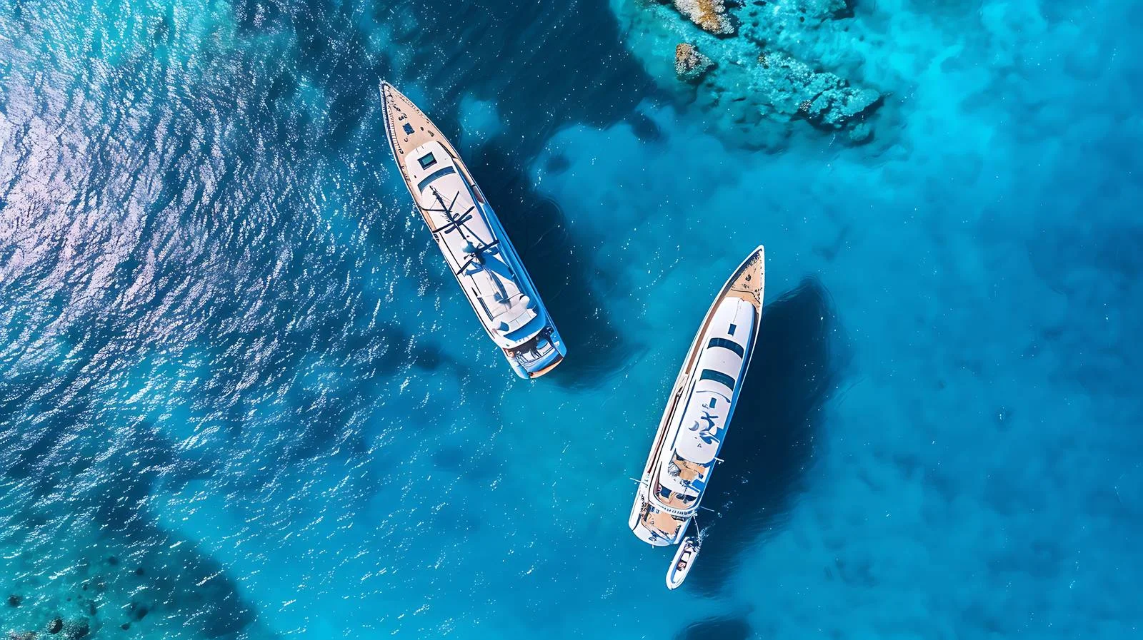 Luxury Yachts Sailing Clear Blue Waters — free download from Dotvec