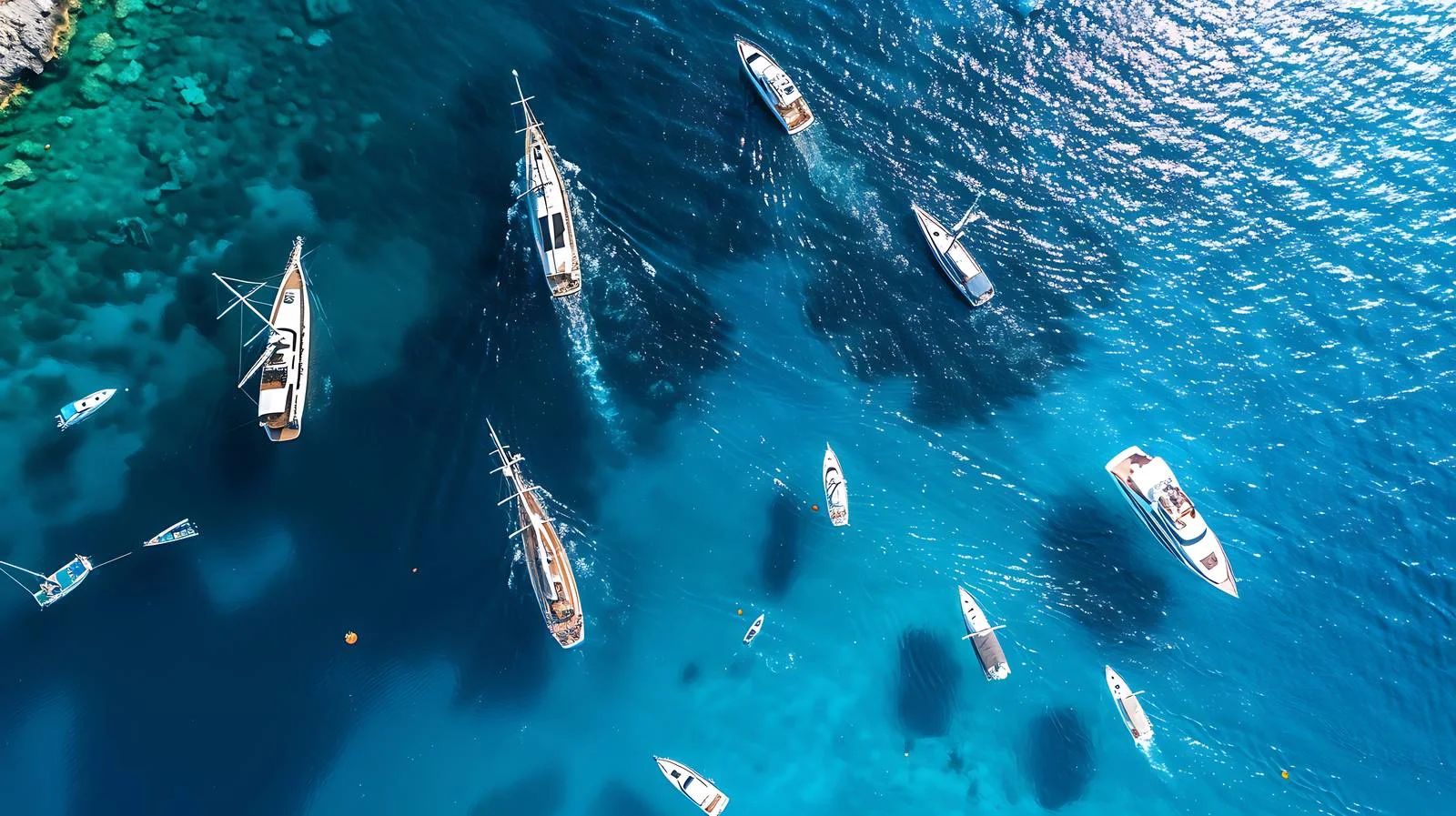 Luxury Yachts Aerial View — free download from Dotvec