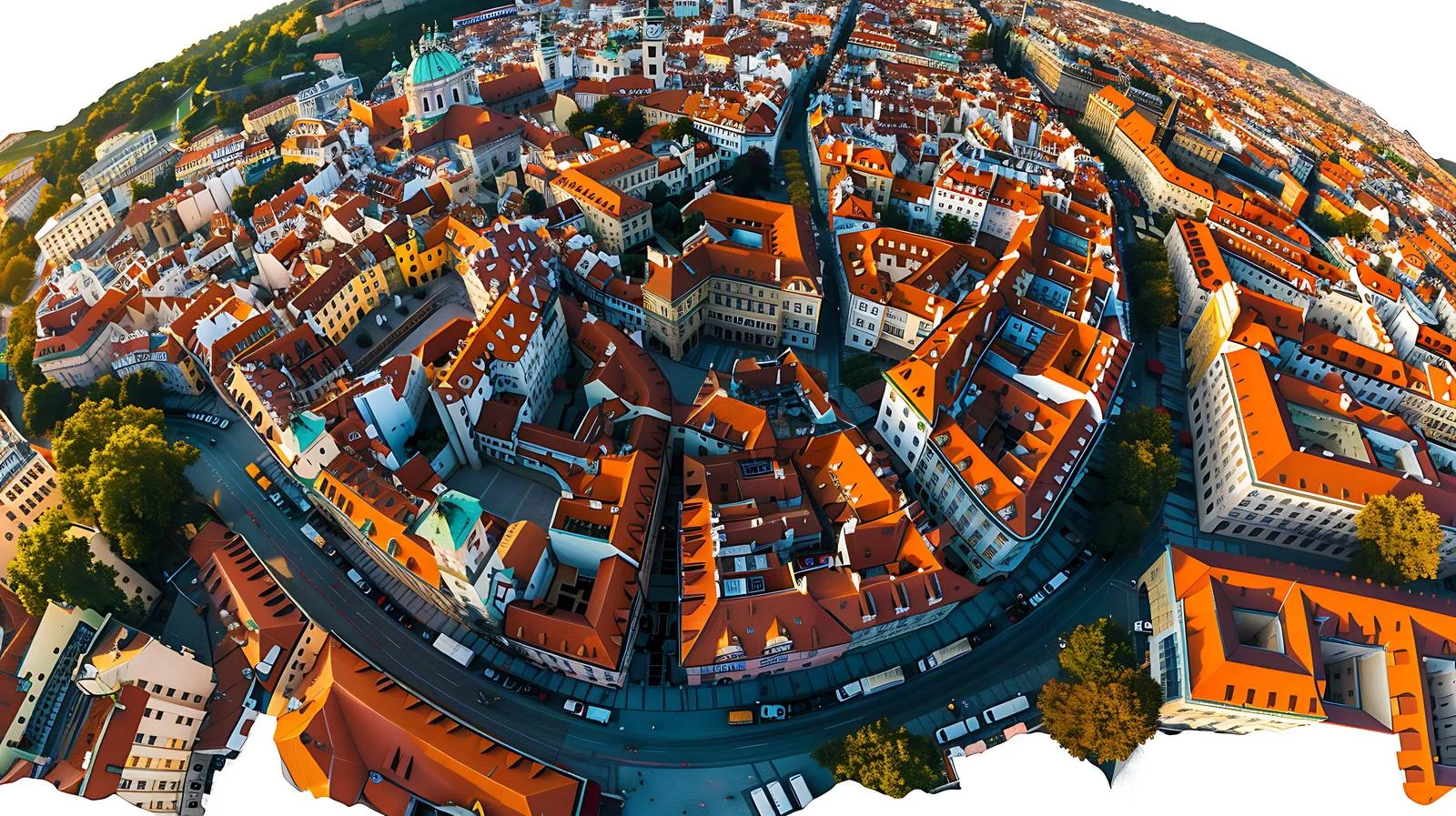 Aerial View of Old Town Prague — free download from Dotvec