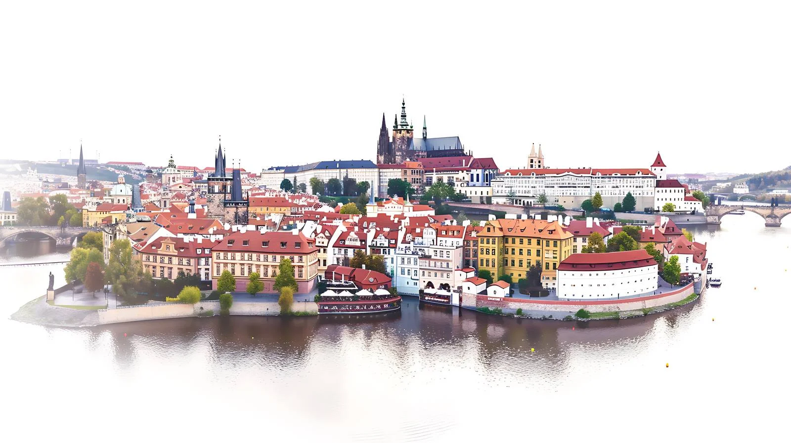 Historic Prague Aerial Landscape View — free download from Dotvec