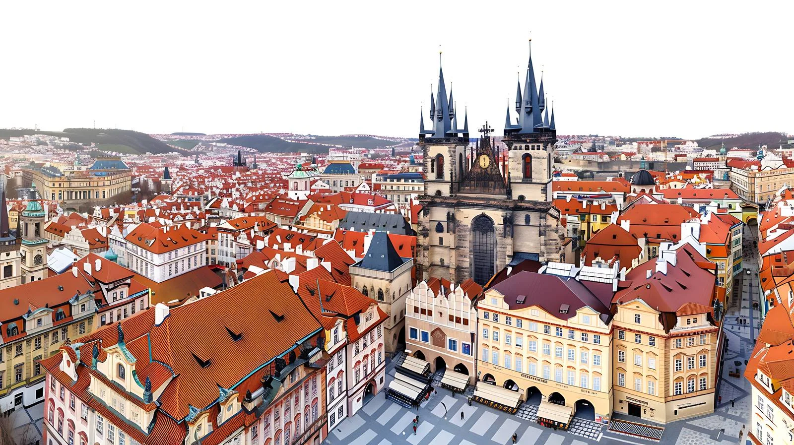 Historic Prague Aerial View — free download from Dotvec