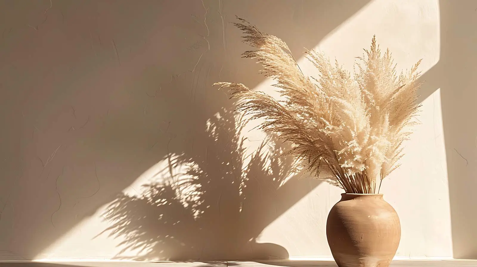 Elegant Beige Fluffy Pampas Grass Decoration — free download from Dotvec