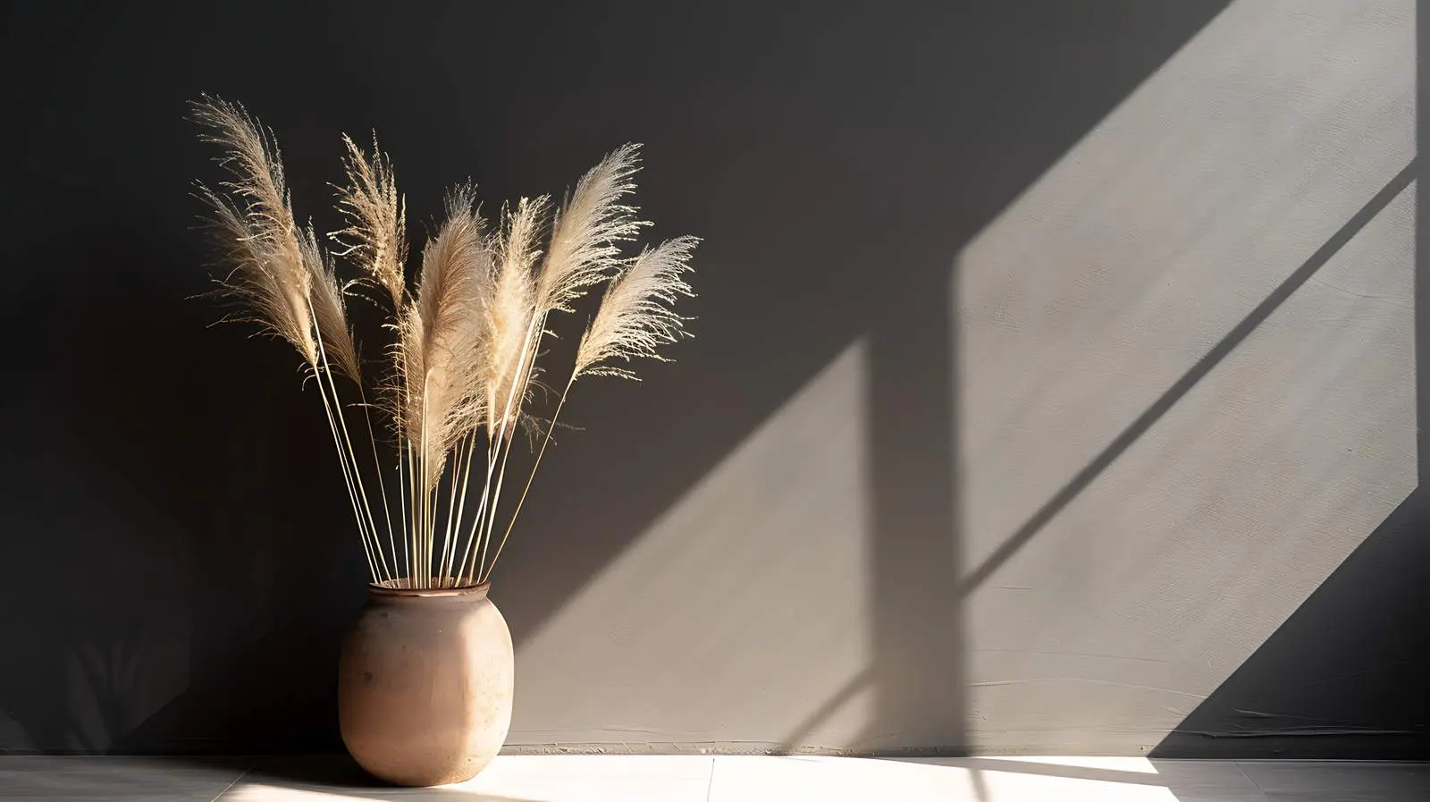Elegant Beige Fluffy Pampas Grass Arrangement — free download from Dotvec