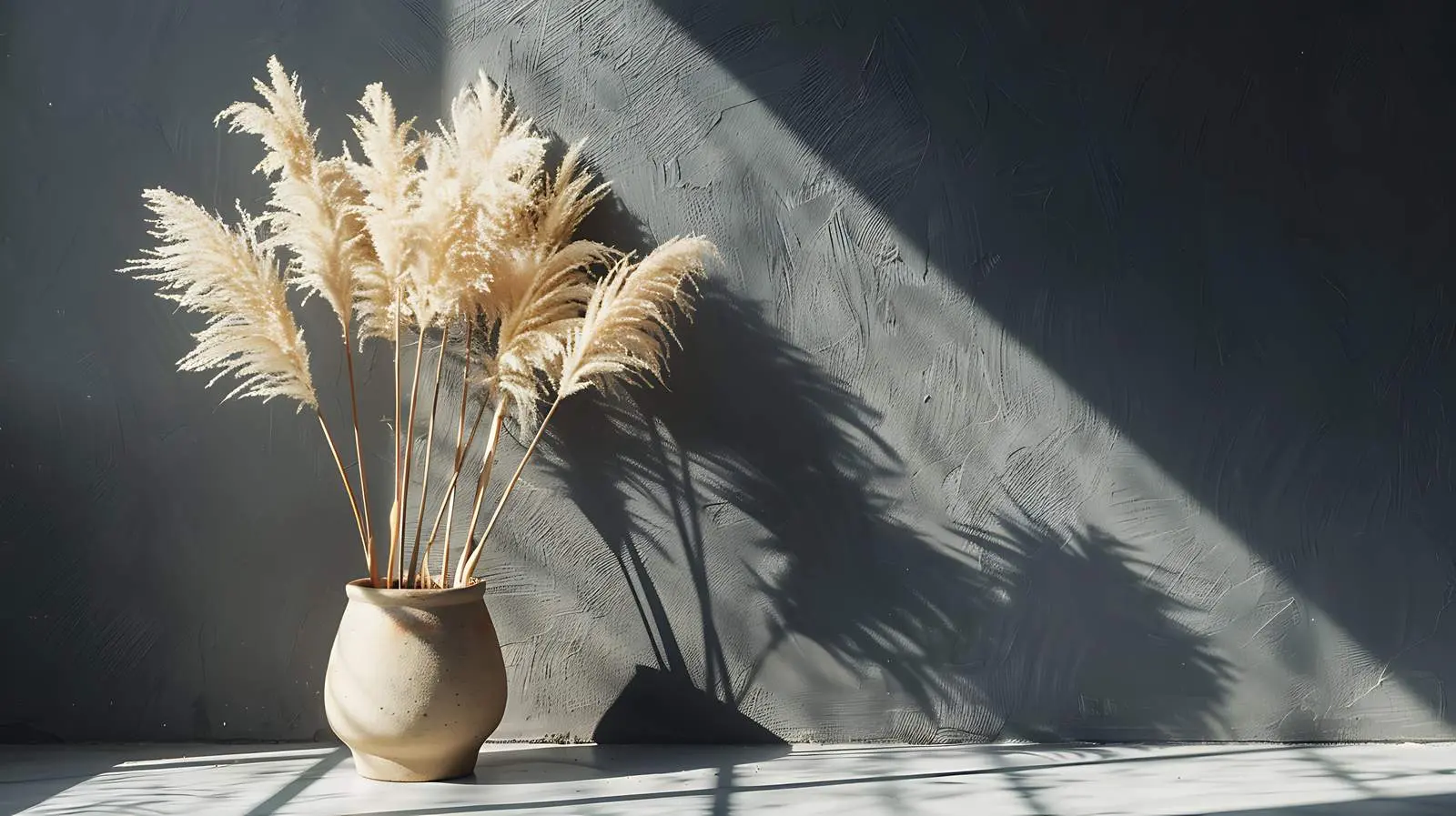 Elegant Beige Fluffy Dried Pampas Grass — free download from Dotvec