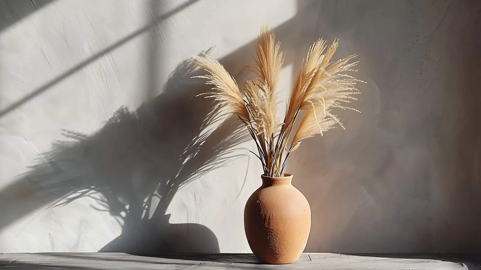 Bohemian Pampas Grass in Clay Pot — free download from Dotvec