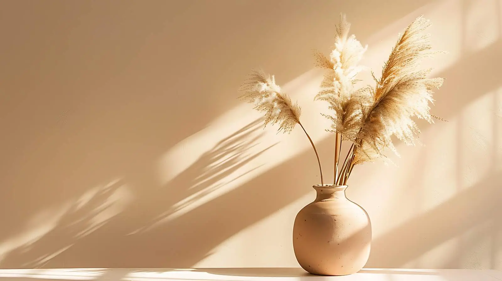 Bohemian Pampas Grass in Neutral Vase — free download from Dotvec
