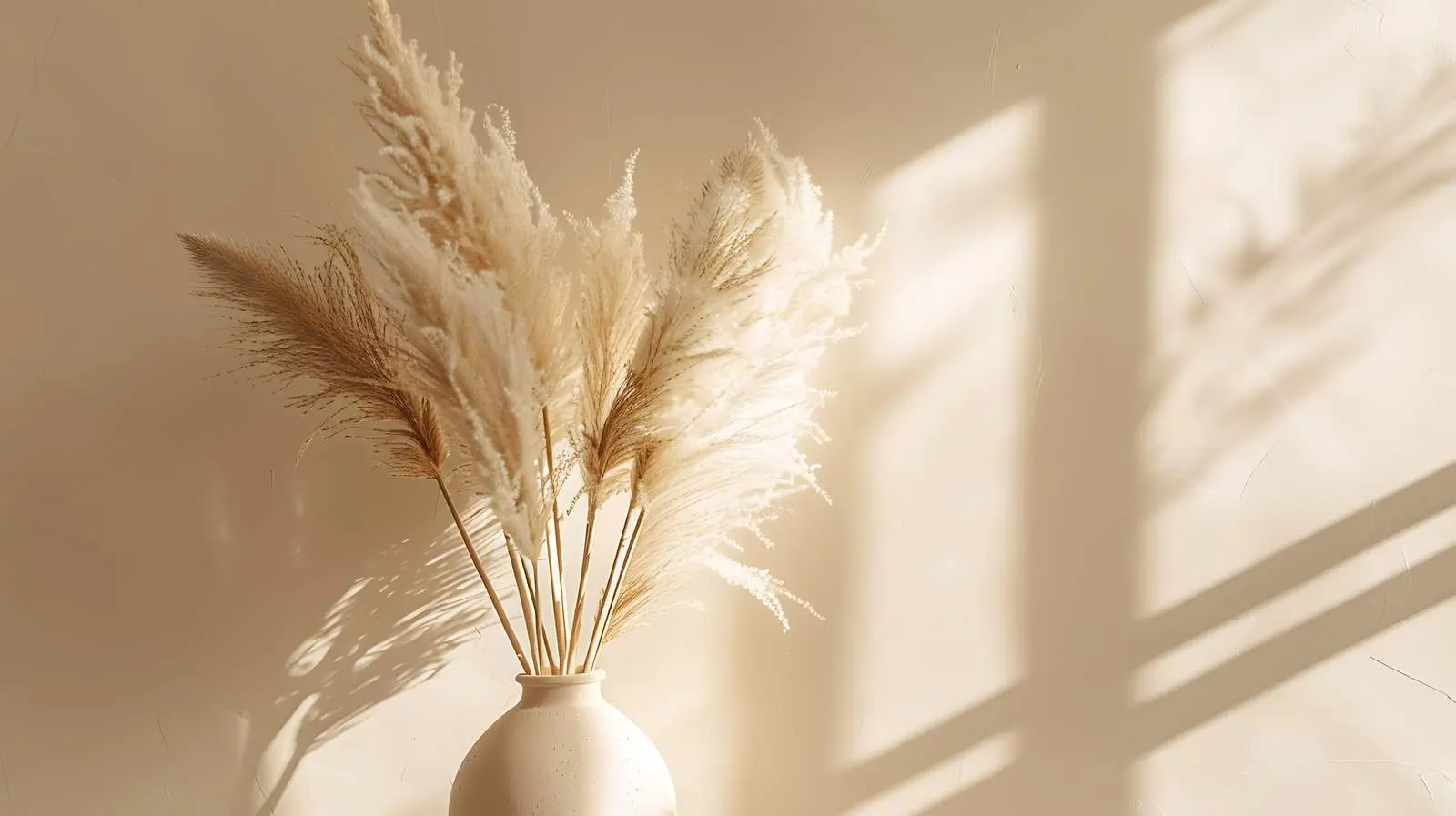 Aesthetic Bohemian Pampas Grass in Neutral Vase — free download from Dotvec
