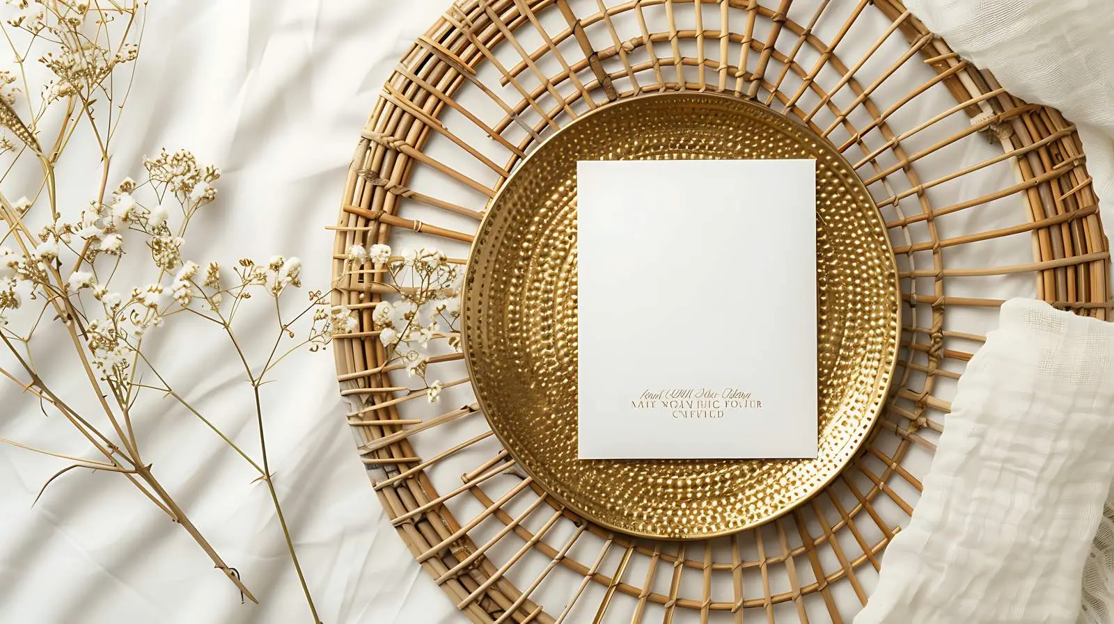 Aesthetic Bohemian Wedding Invitation Card Template — free download from Dotvec