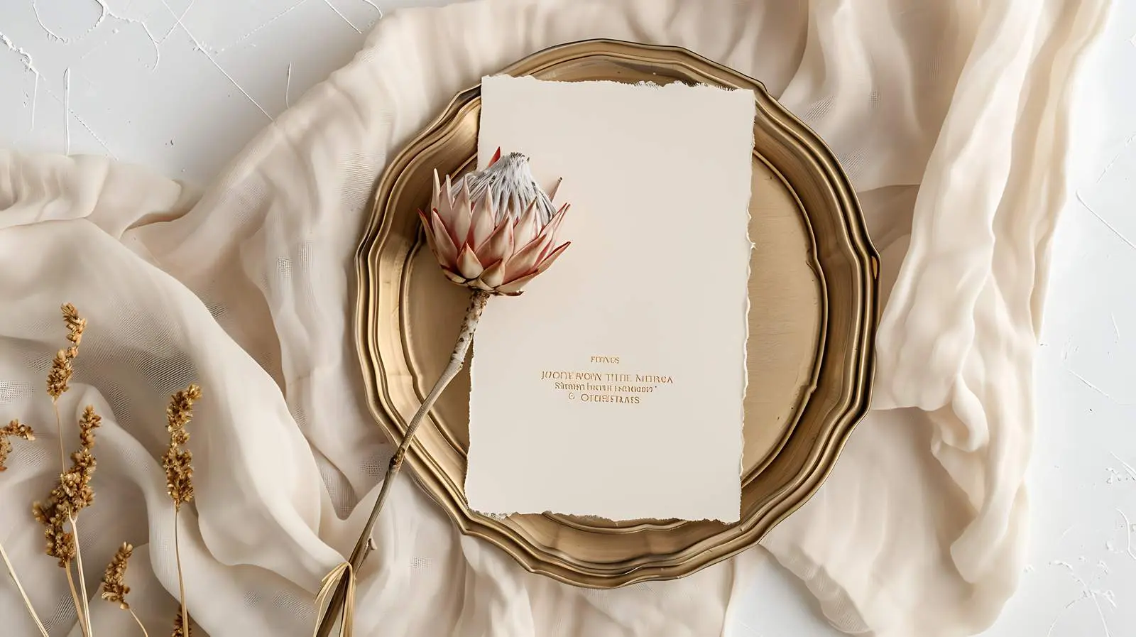 Aesthetic Bohemian Wedding Invitation Card Template — free download from Dotvec