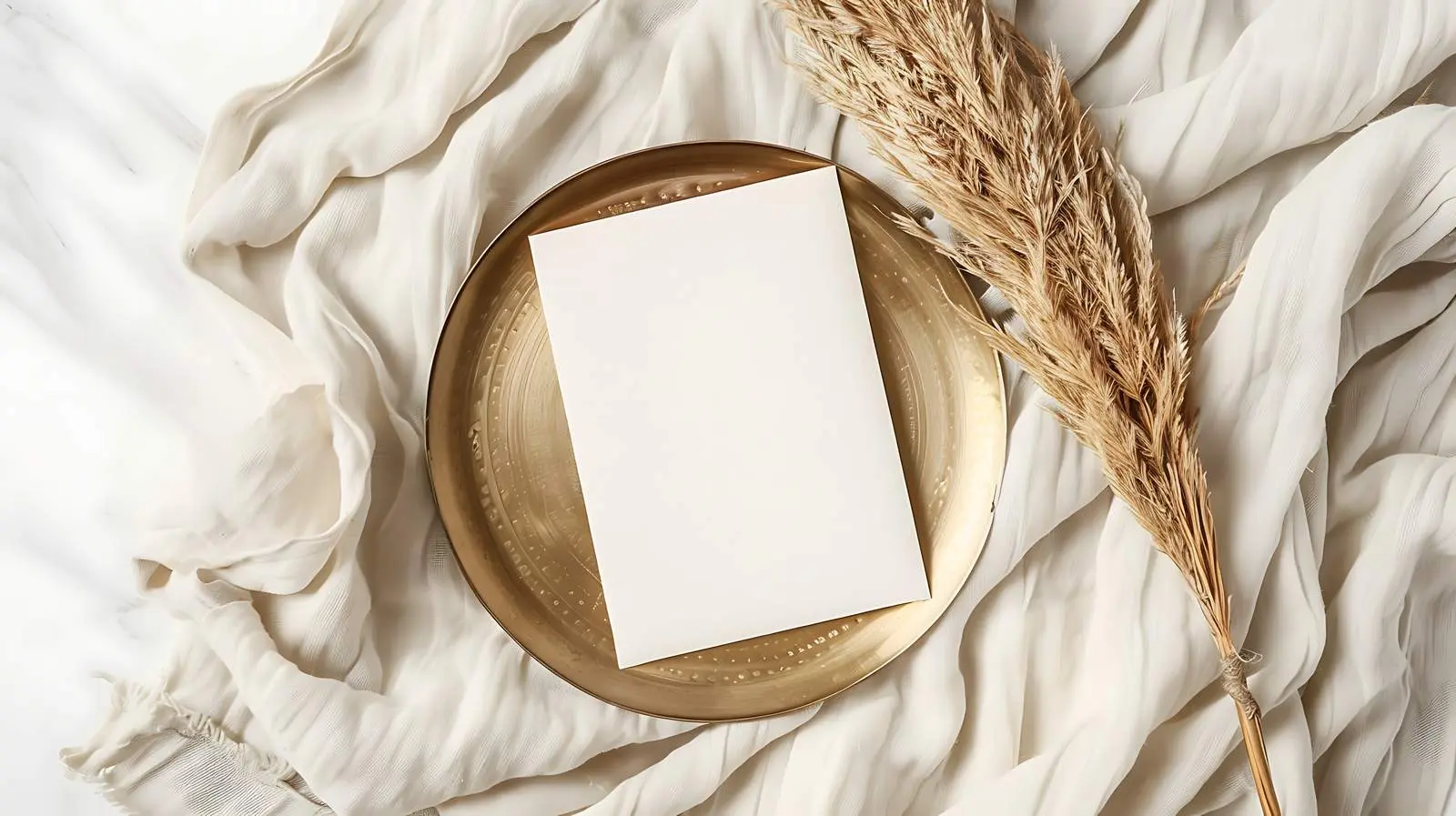 Aesthetic Bohemian Wedding Invitation Card Template — free download from Dotvec