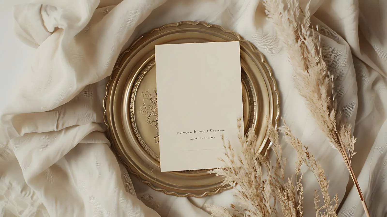 Aesthetic Bohemian Wedding Invitation Template — free download from Dotvec