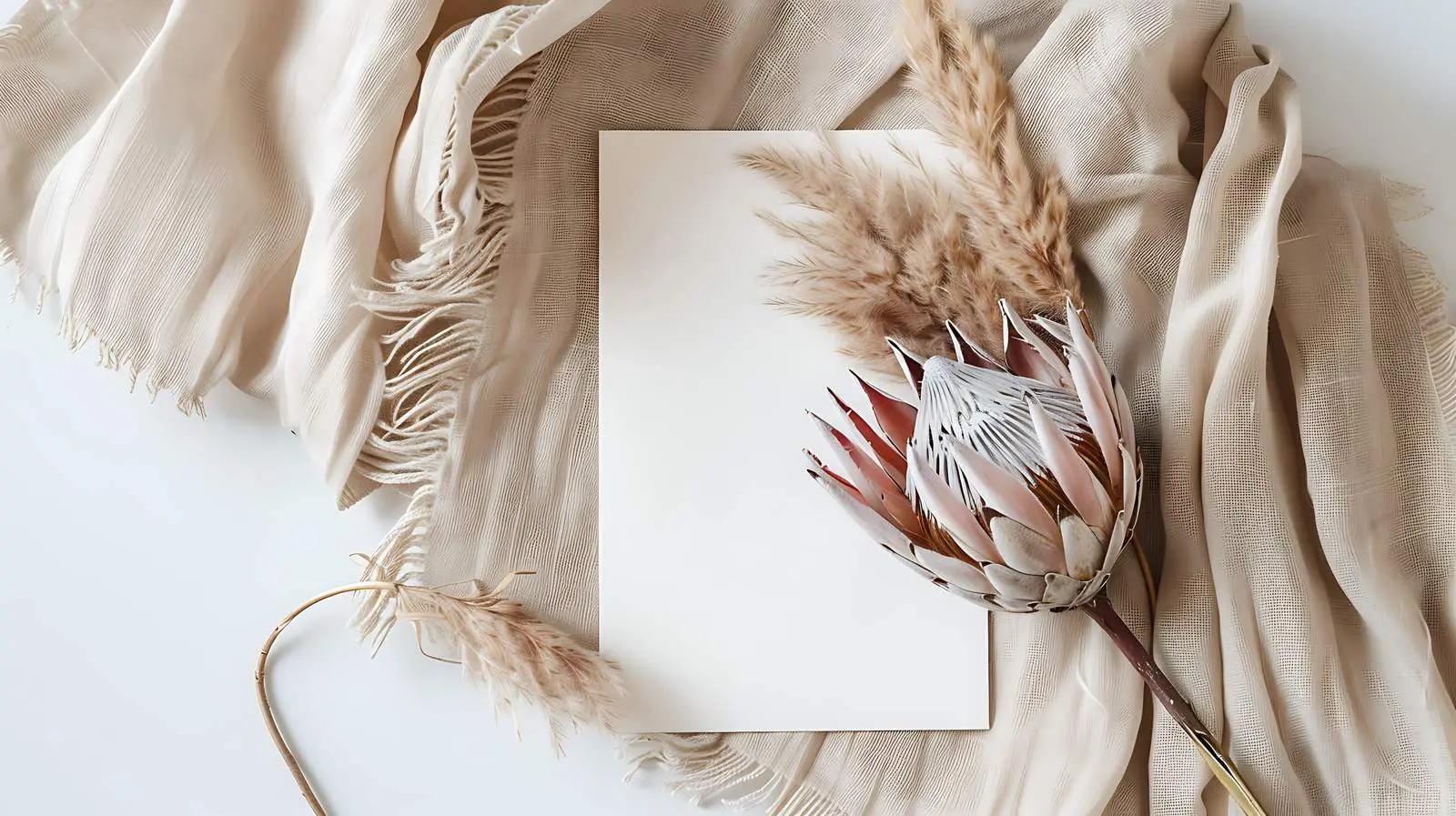 Aesthetic Bohemian Wedding Invitation Card Template – free love theme image from Dotvec