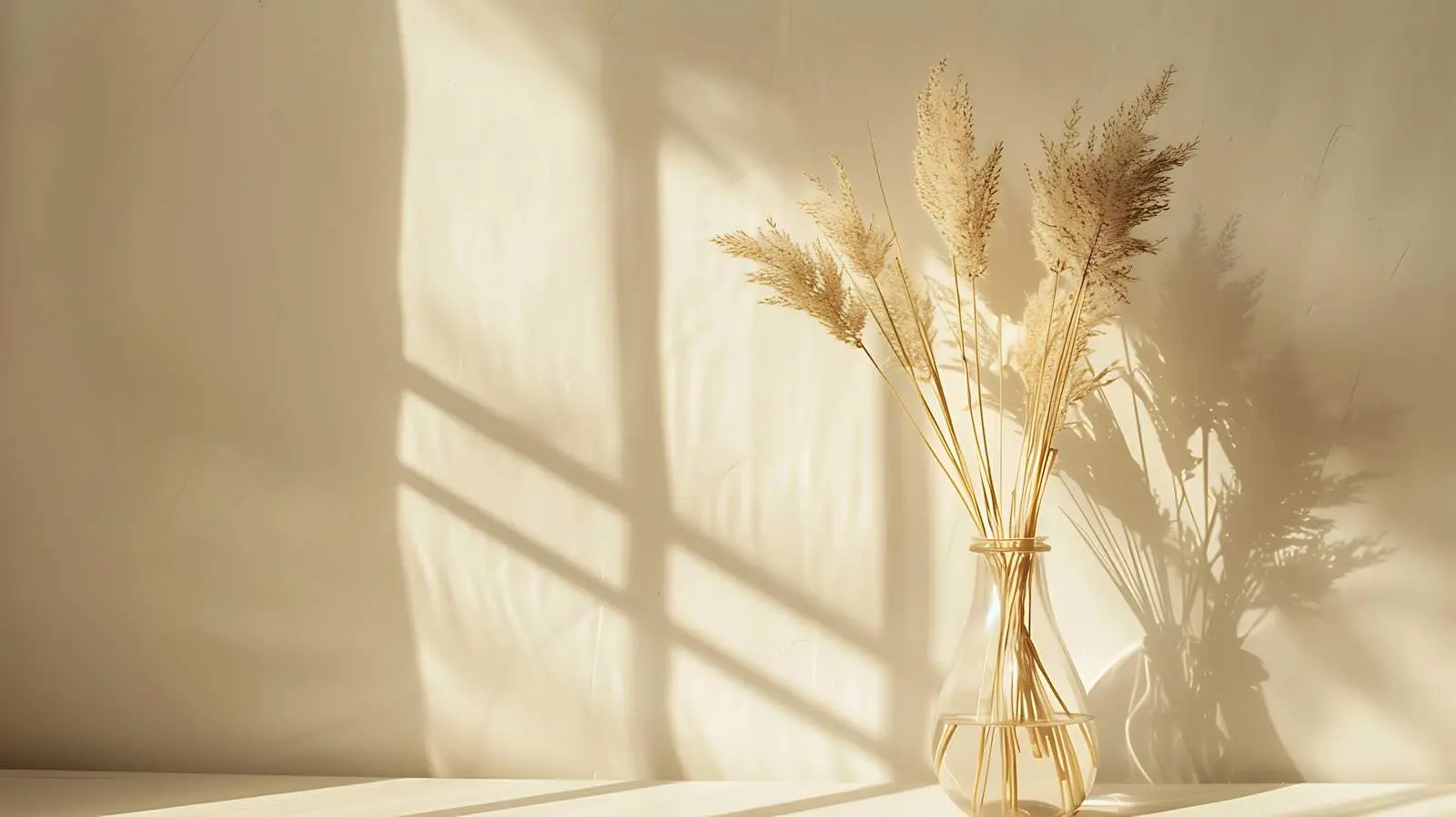Dried Grass Stems in Glass Vase Aesthetic — free download from Dotvec