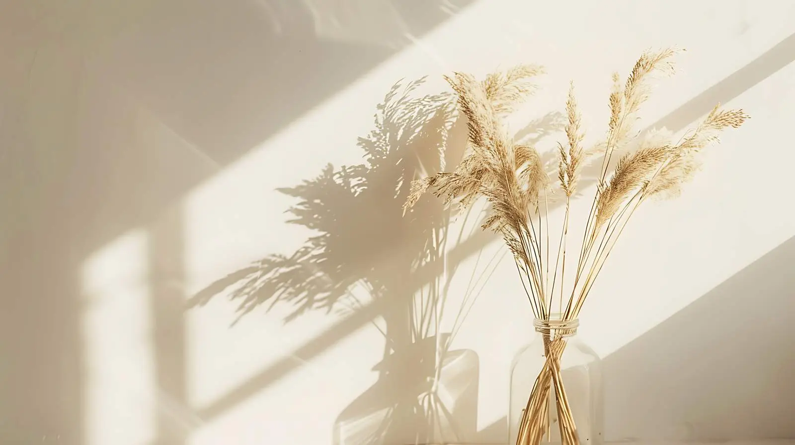 Dried Grass Stems in Glass Vase — free download from Dotvec