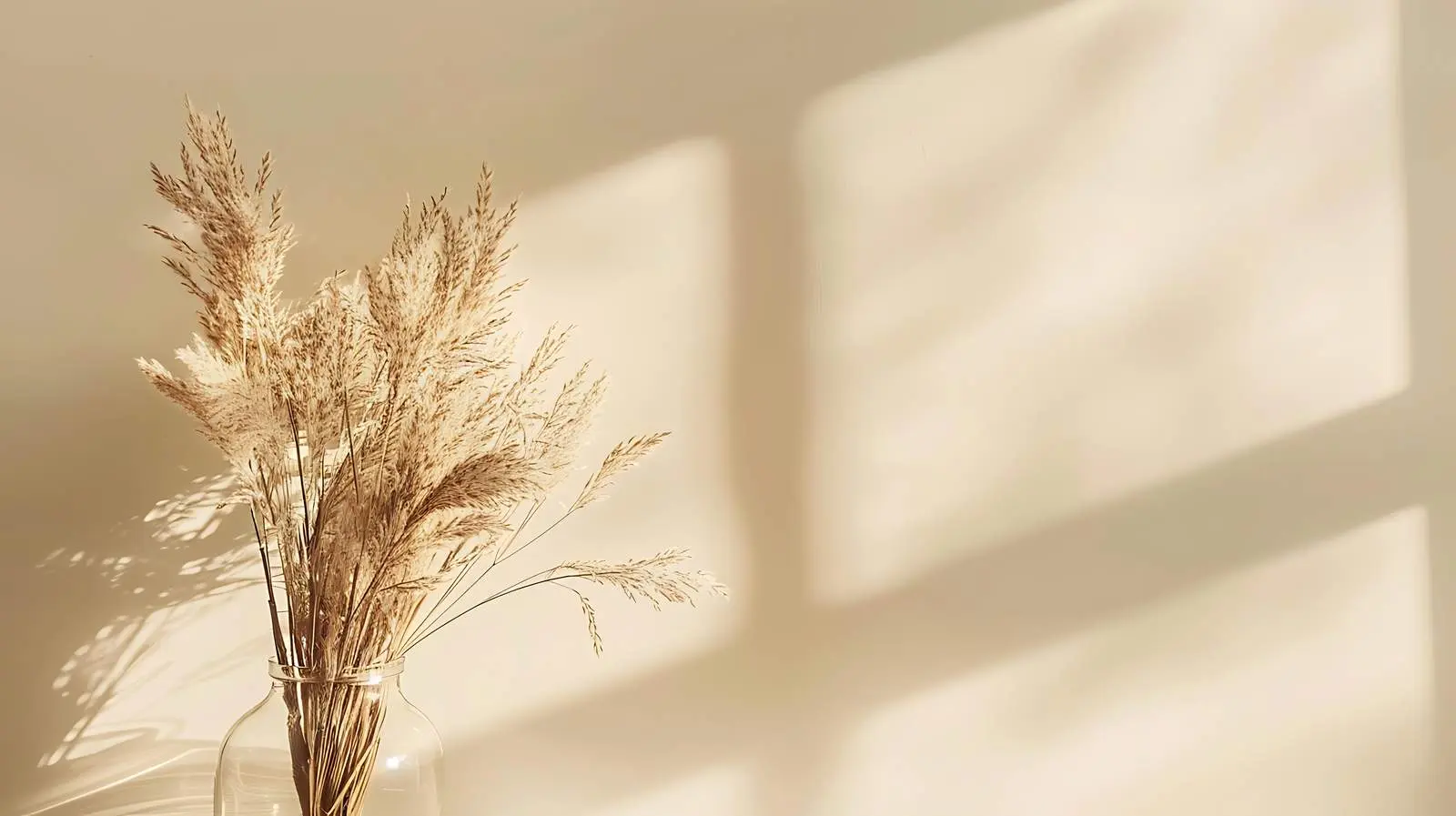 Dried Grass Stems in Glass Vase Aesthetic — free download from Dotvec