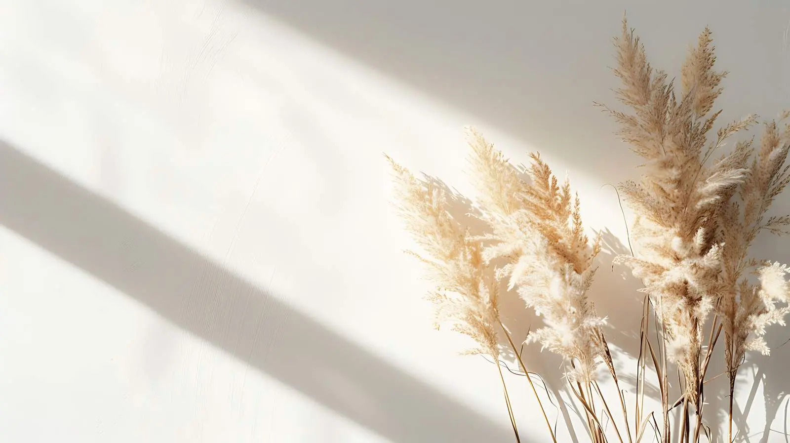 Dried Pampas Grass Reeds in Sunlight Shadows — free download from Dotvec