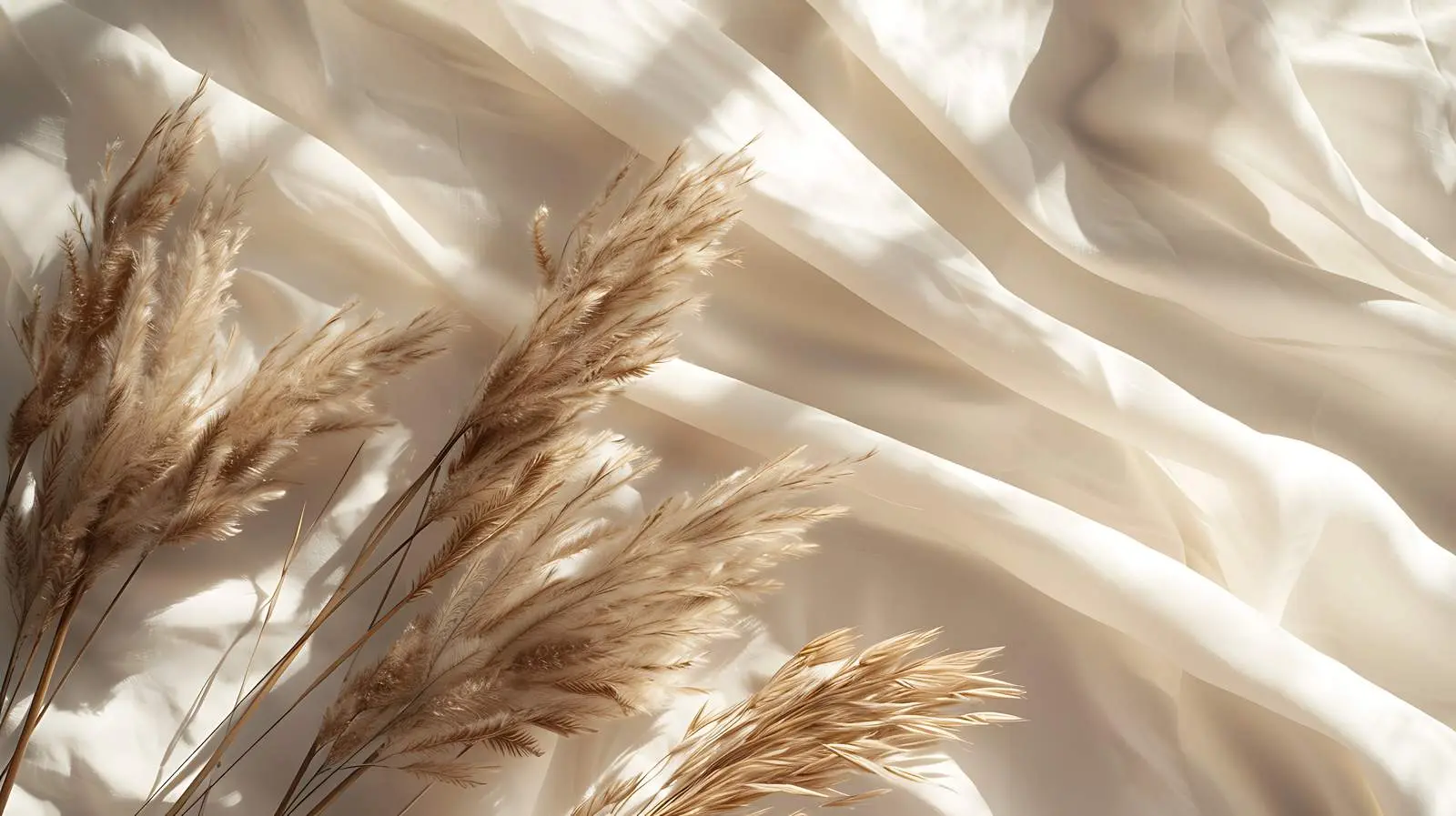 Dried Pampas Grass in Warm Sunlight — free download from Dotvec