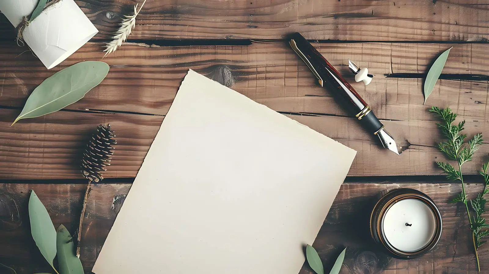 Elegant Aesthetic Workspace with Notebook and Paper — free download from Dotvec