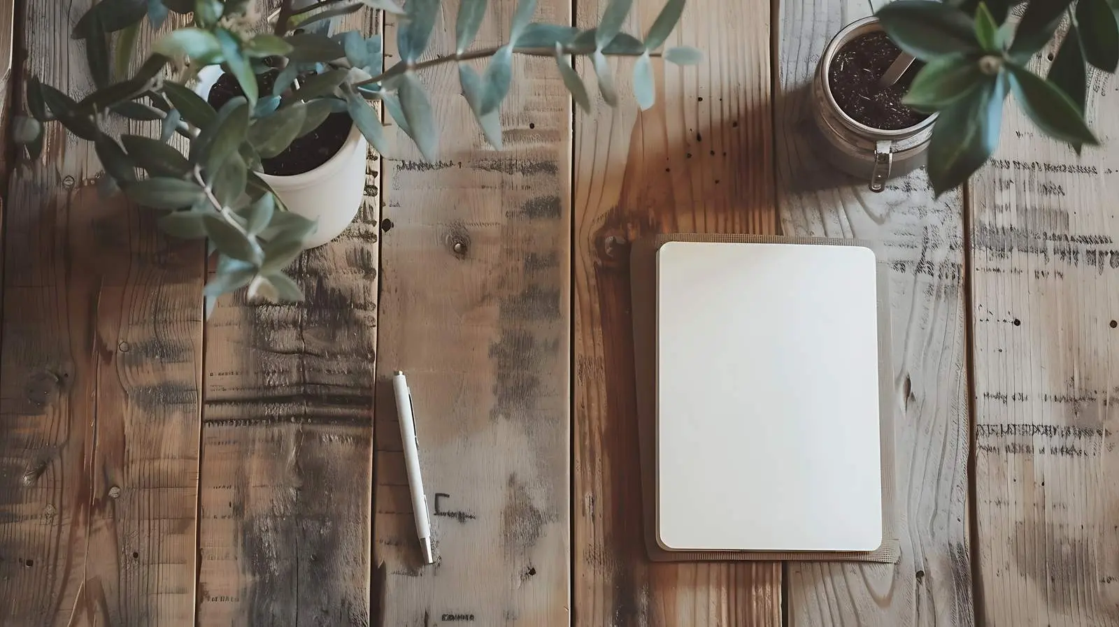 Elegant Aesthetic Workspace with Notebook and Paper — free download from Dotvec