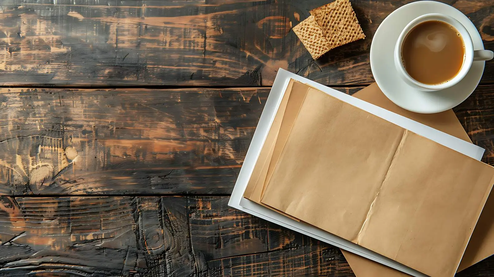 Elegant Workspace with Notebook and Coffee — free download from Dotvec