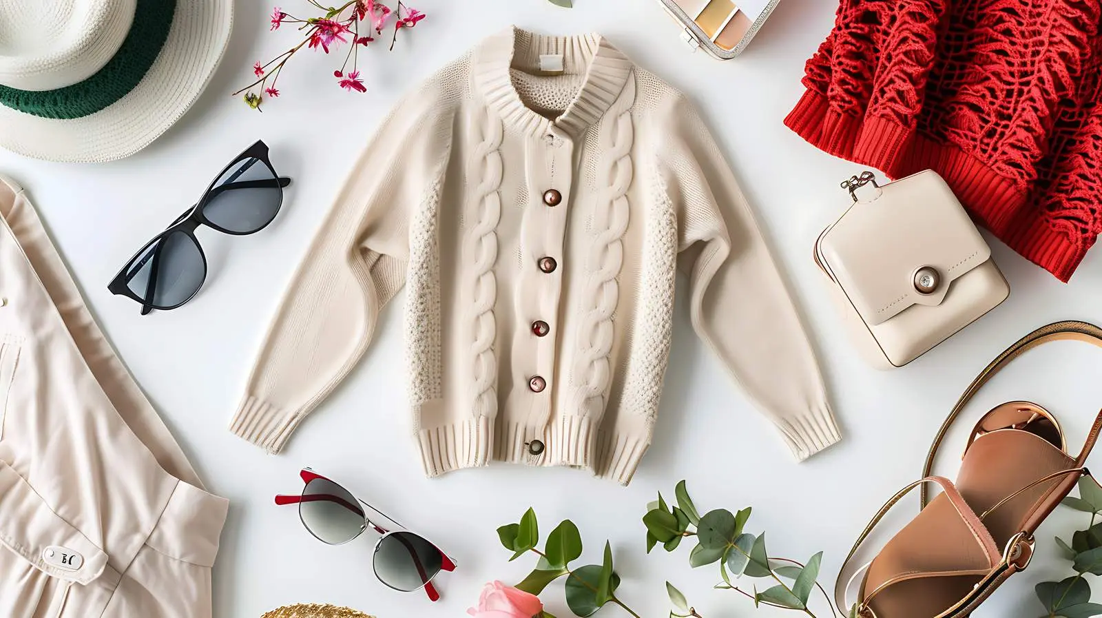 Aesthetic Female Fashion and Accessories Composition — free download from Dotvec