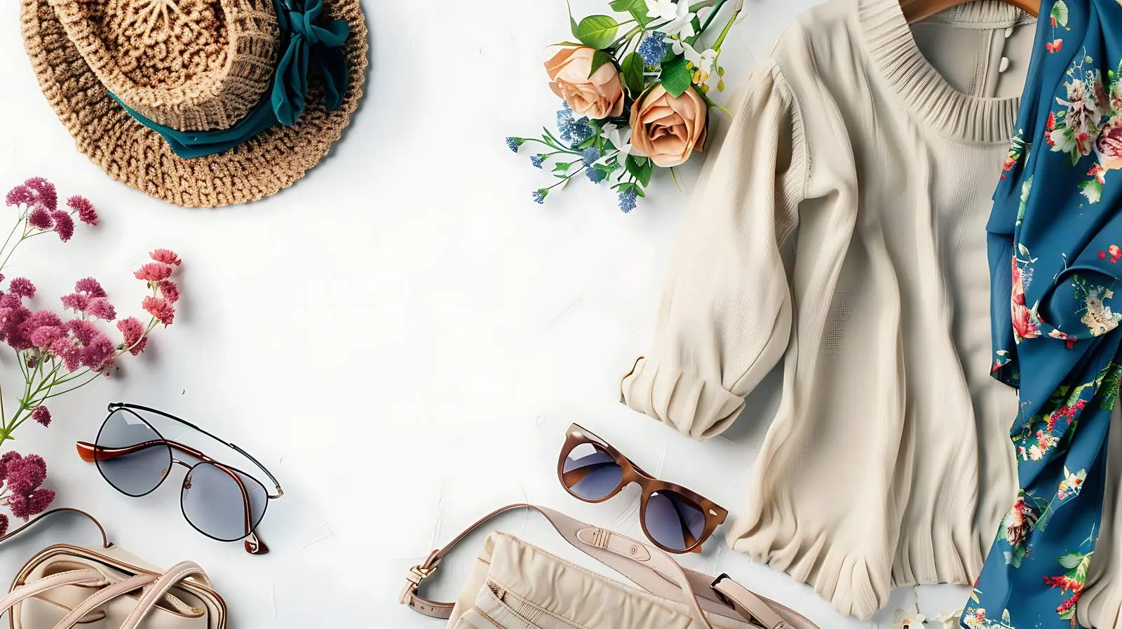 Aesthetic Fashion Composition with Female Clothing — free download from Dotvec