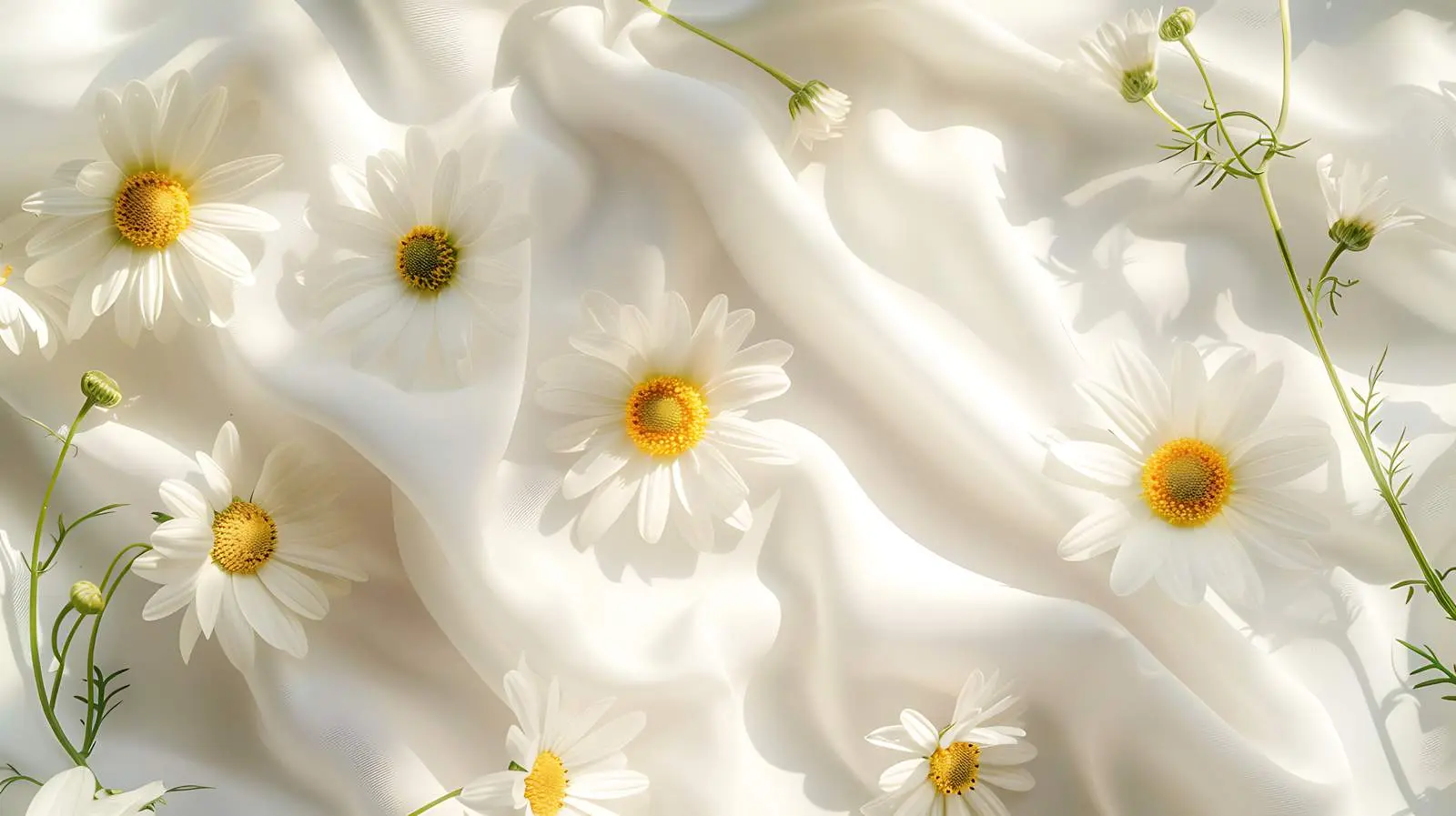 Aesthetic Floral Composition with Chamomile Flowers — free download from Dotvec