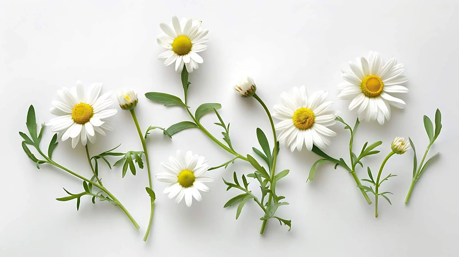 Aesthetic Floral Composition with Chamomile Daisies — free download from Dotvec