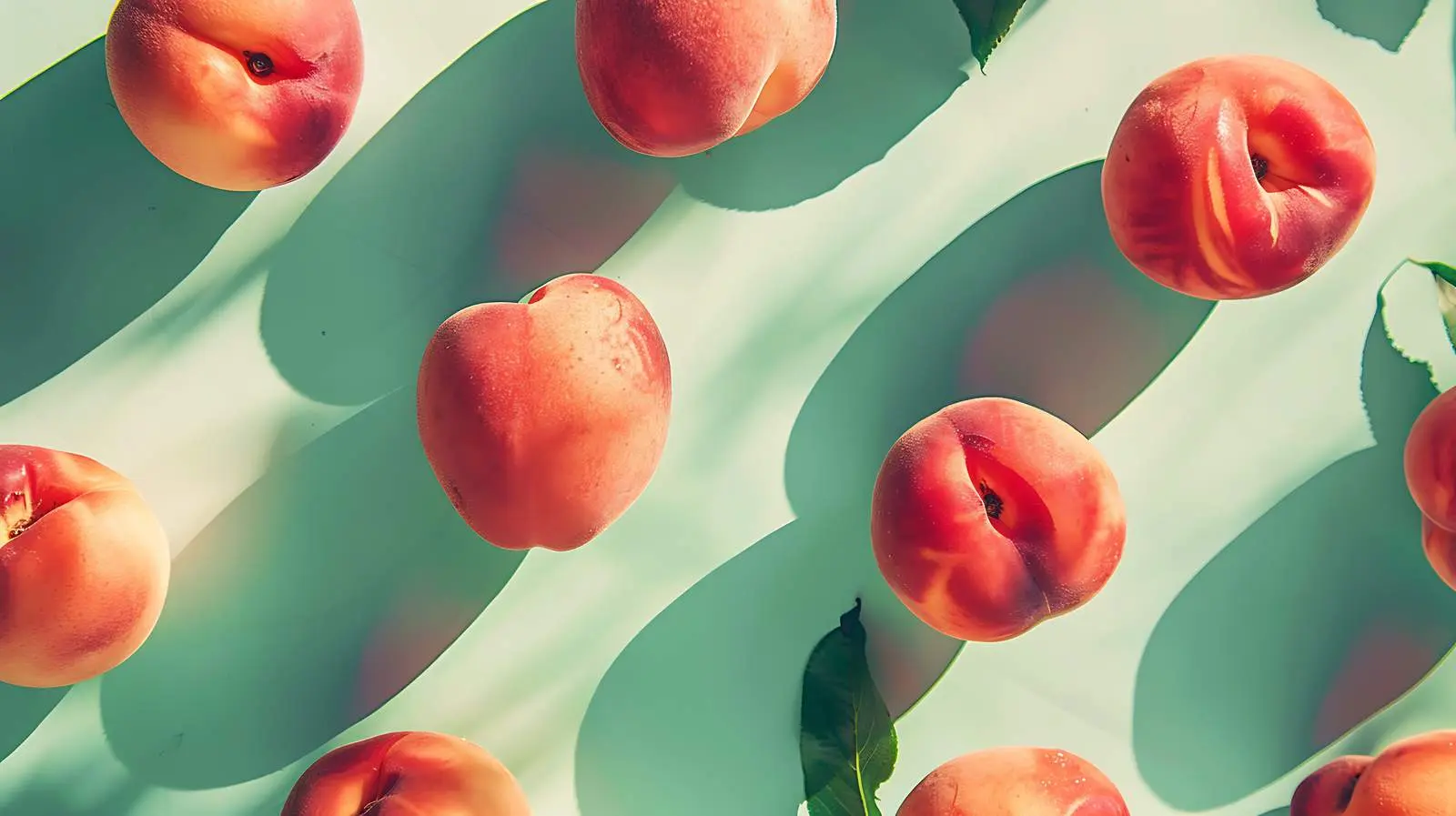 Aesthetic Flat Lay of Fresh Peaches — free download from Dotvec