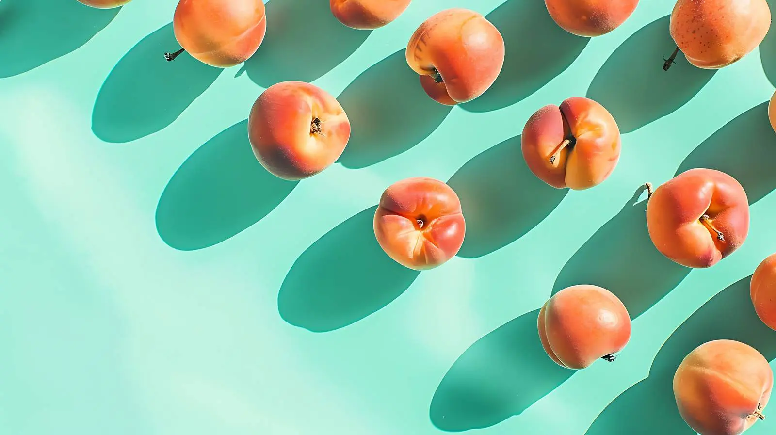 Ripe Juicy Peaches on Pastel Background – free fruit collection image from Dotvec