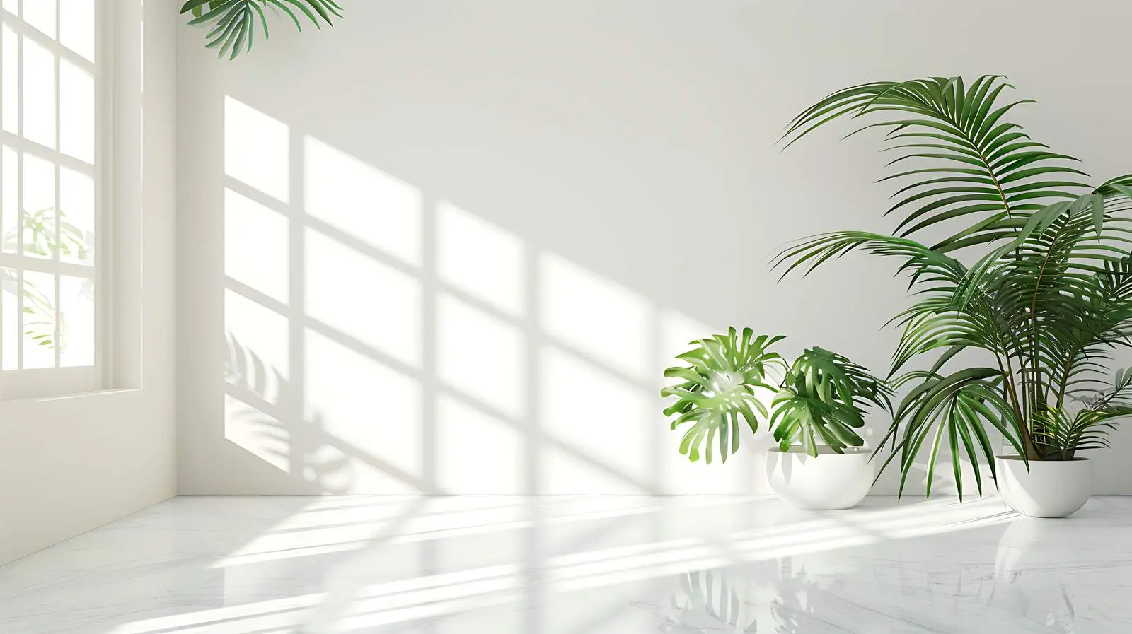 Aesthetic Home Interior with Tropical Plants — free download from Dotvec