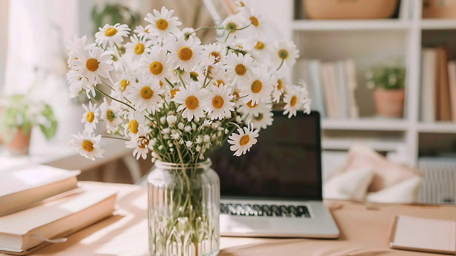 Aesthetic Home Office Workspace with Laptop – free professional setup image from Dotvec