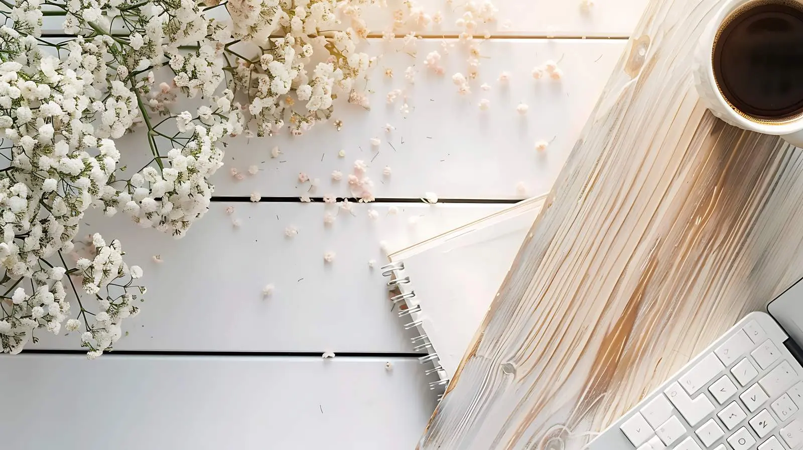 Stylish Home Office Desk Workspace with Laptop — free download from Dotvec