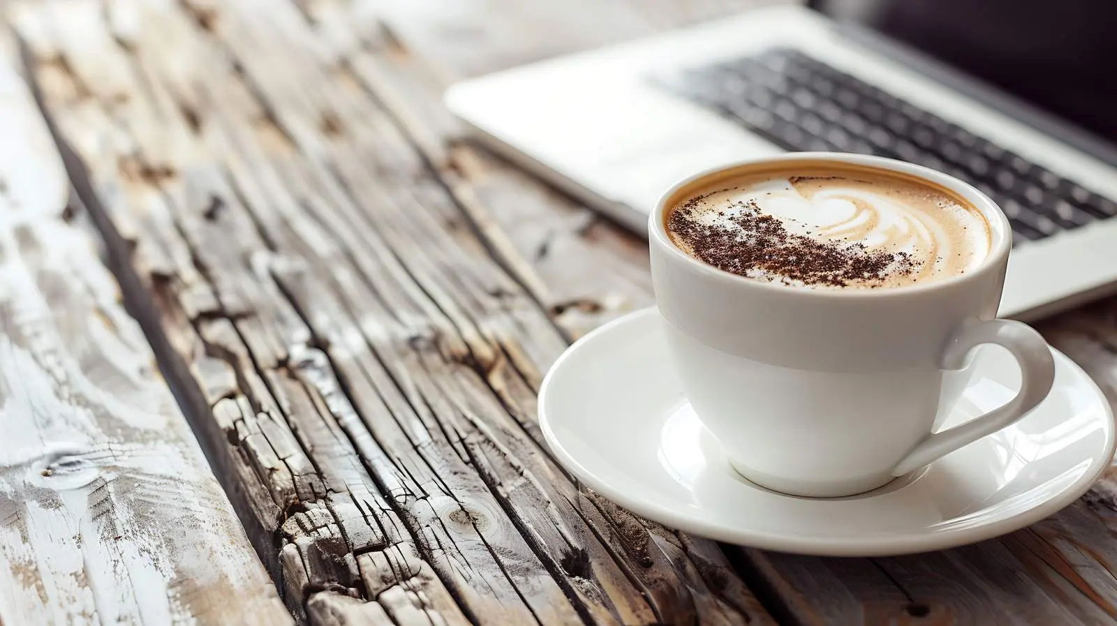 Aesthetic Home Office Desk Workspace with Laptop — free download from Dotvec