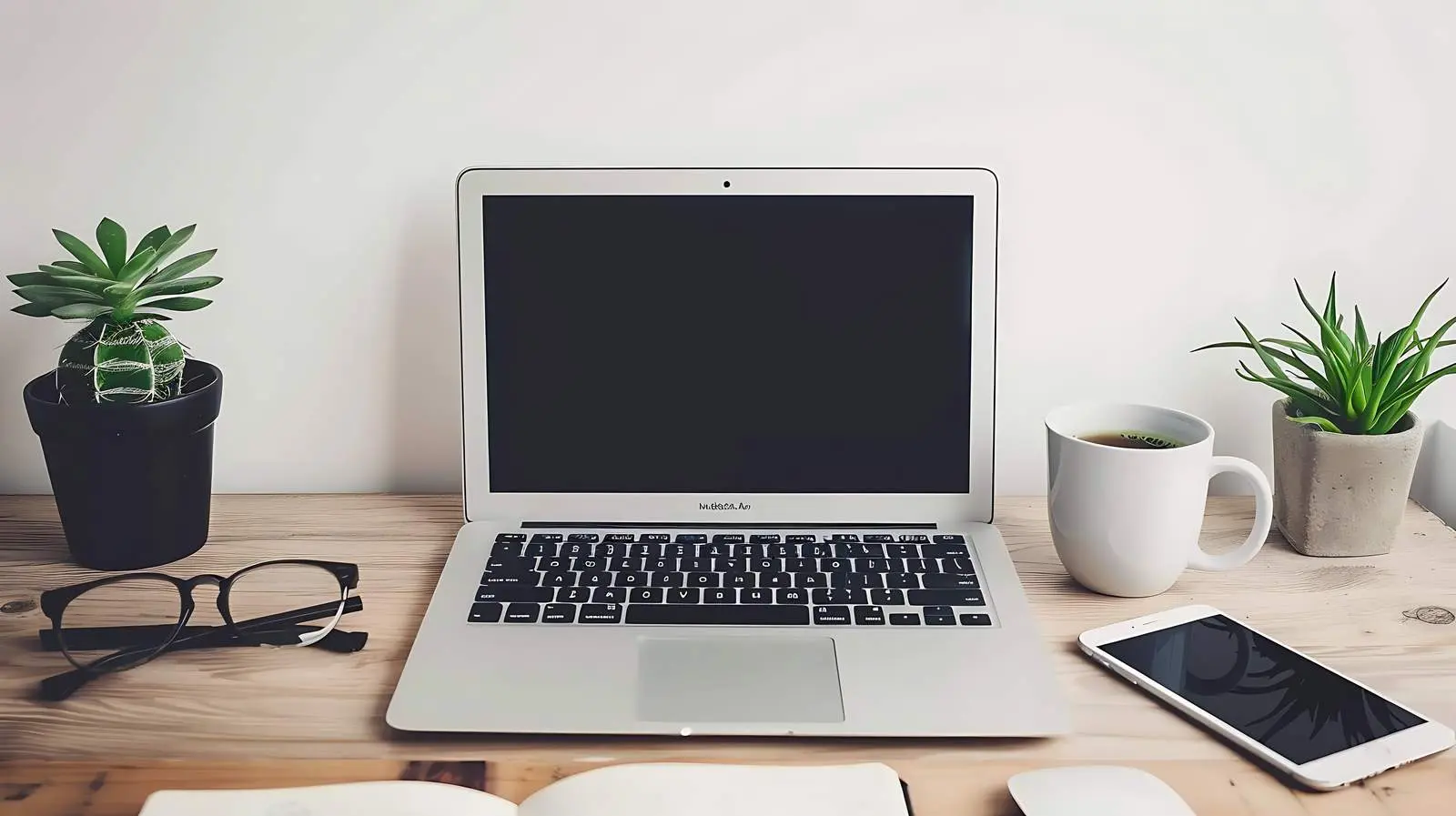 Aesthetic Home Office Desk Workspace — free download from Dotvec