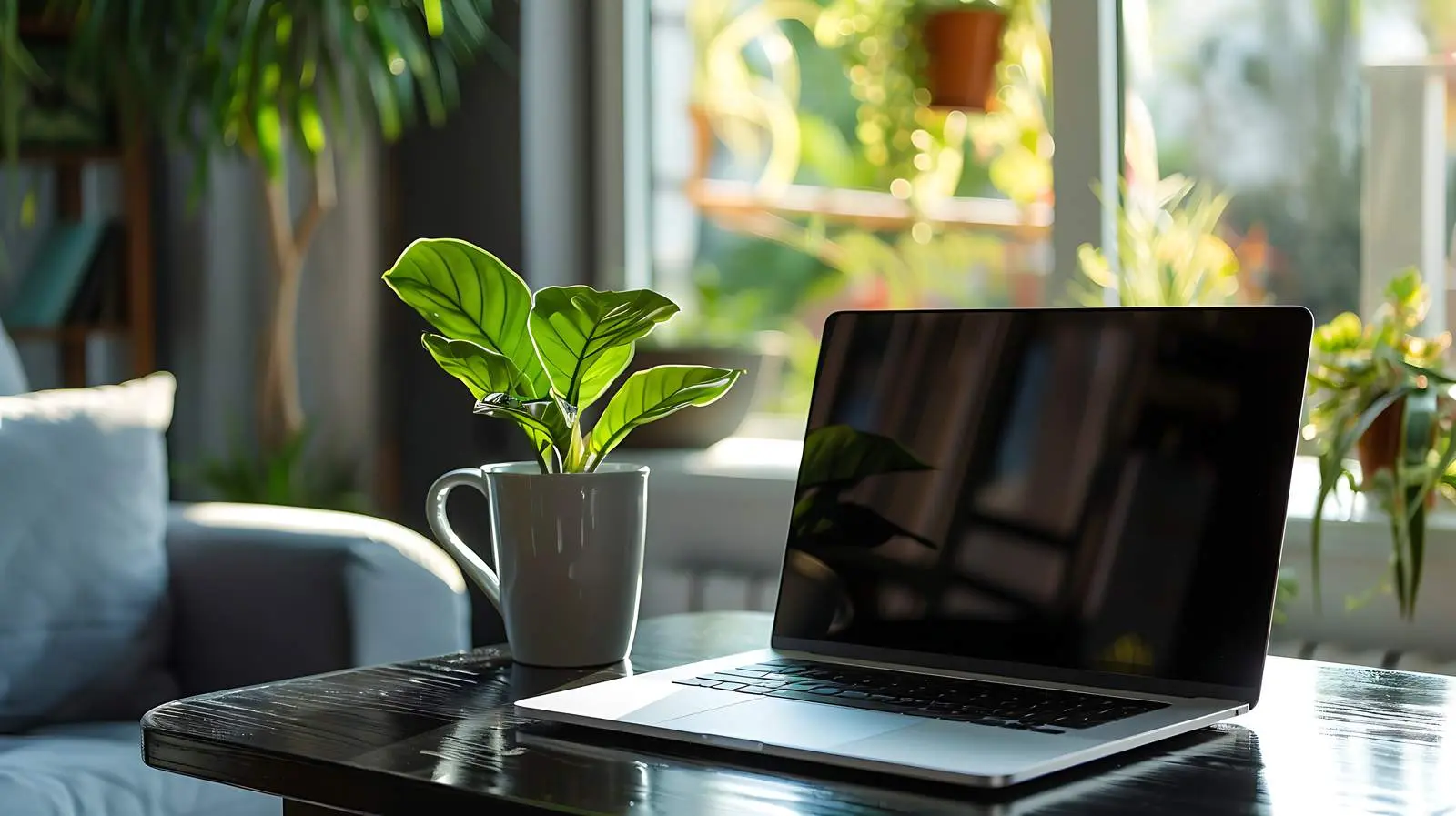 Stylish Home Office Workspace with Laptop – free professional setup image from Dotvec