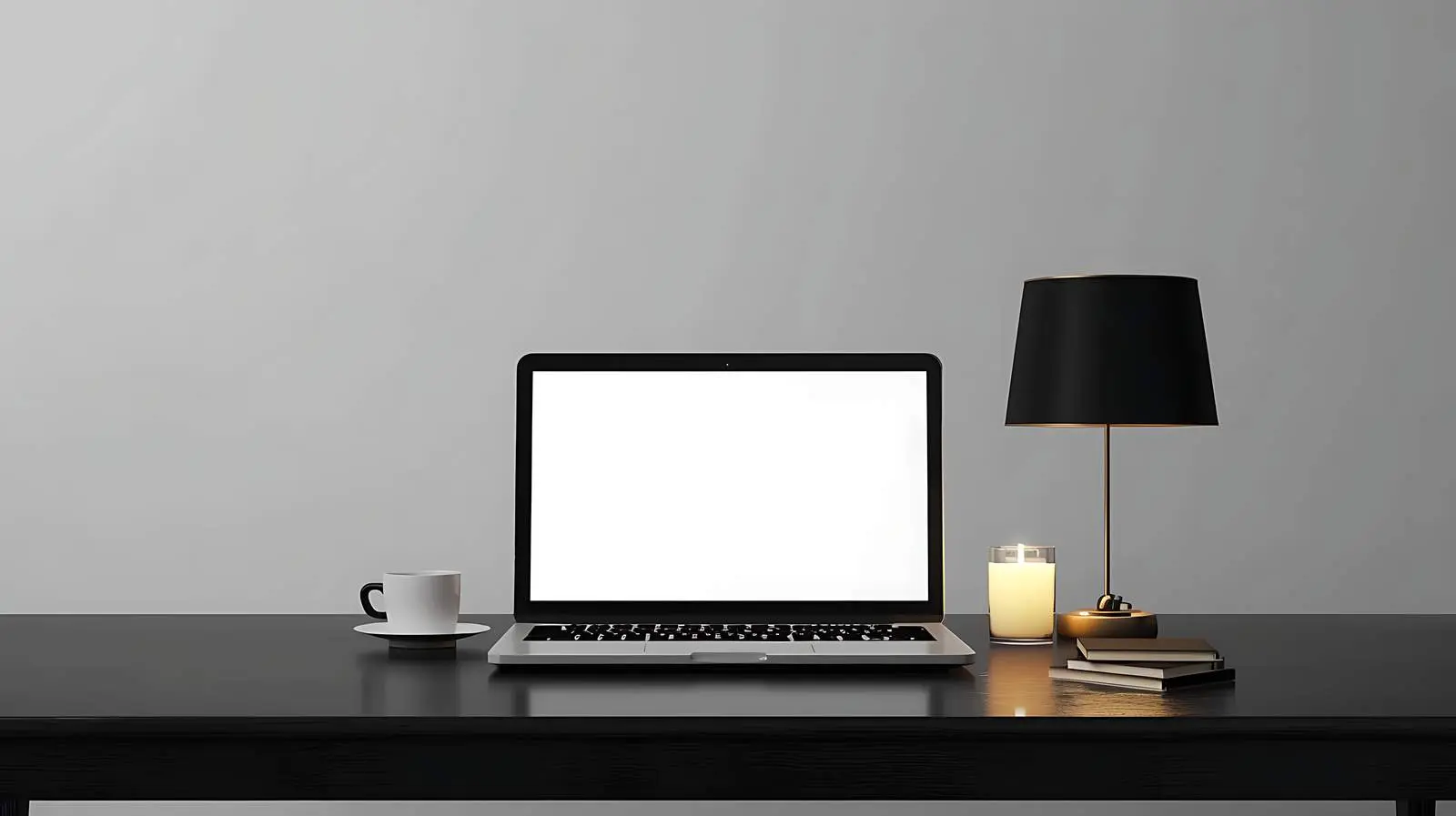 Aesthetic Home Office Workspace with Laptop — free download from Dotvec