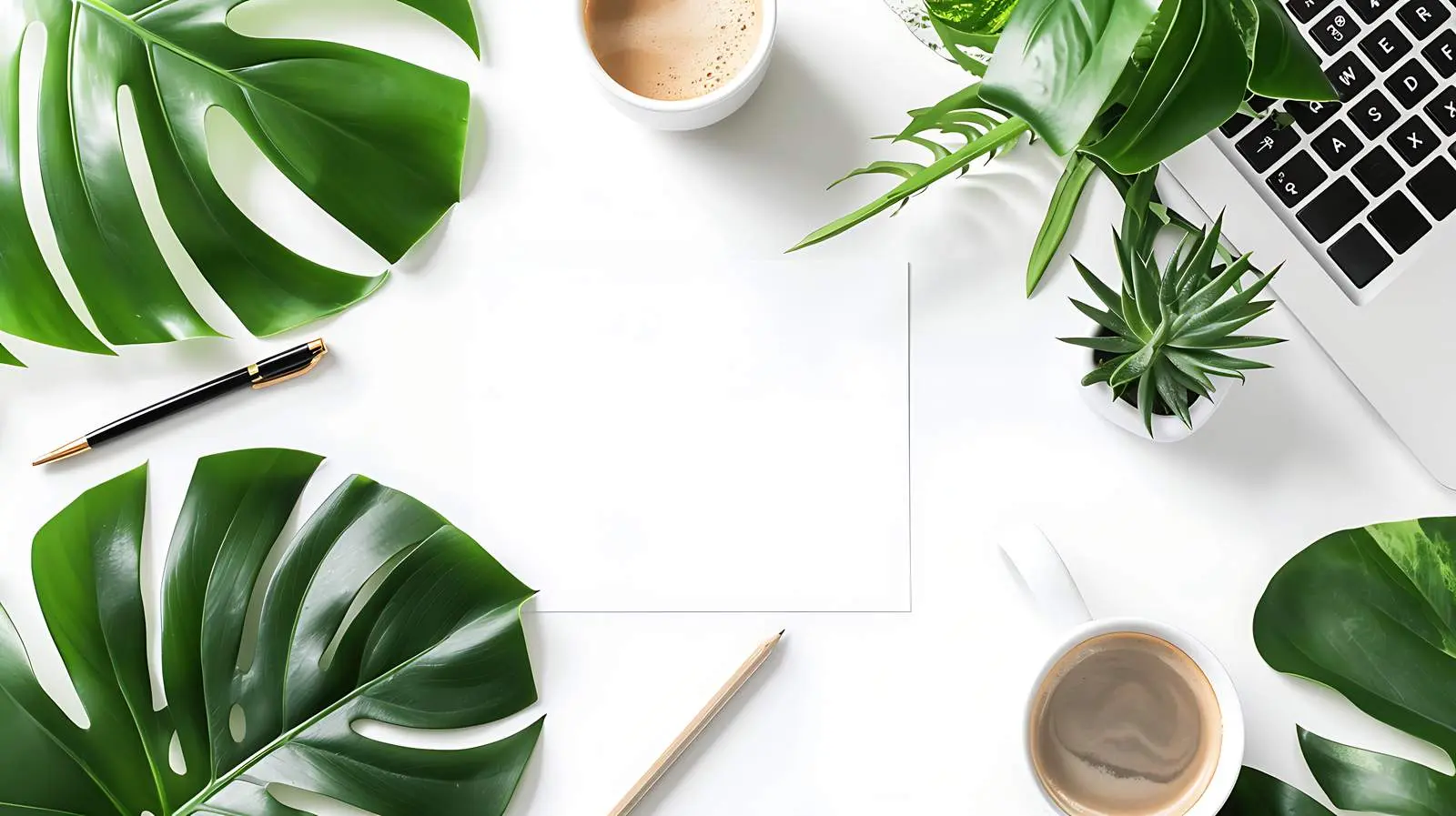 Aesthetic Home Office Workspace with Notebook — free download from Dotvec