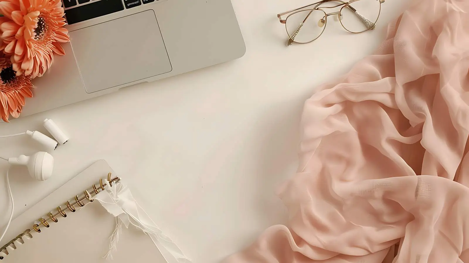 Luxury Aesthetic Workspace Spiral Notebook Design – free school image from Dotvec