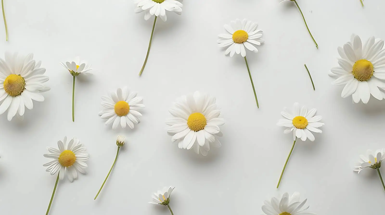 Minimalist Chamomile Flower Concept on White Background — free download from Dotvec