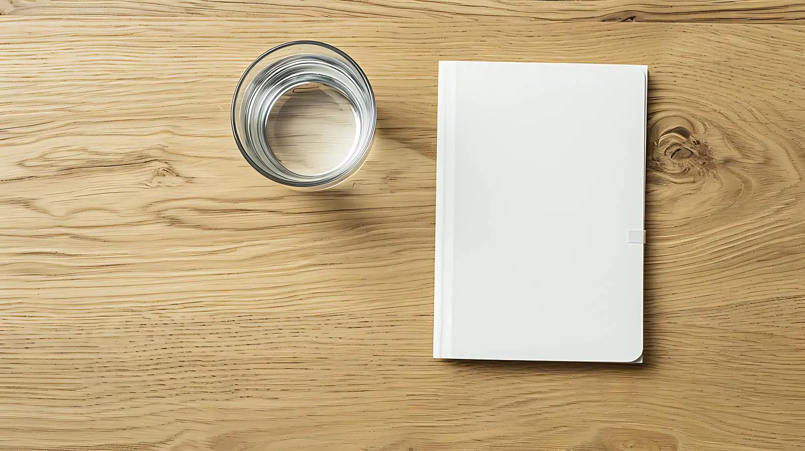 Minimalist Aesthetic Notebook and Water Glass — free download from Dotvec